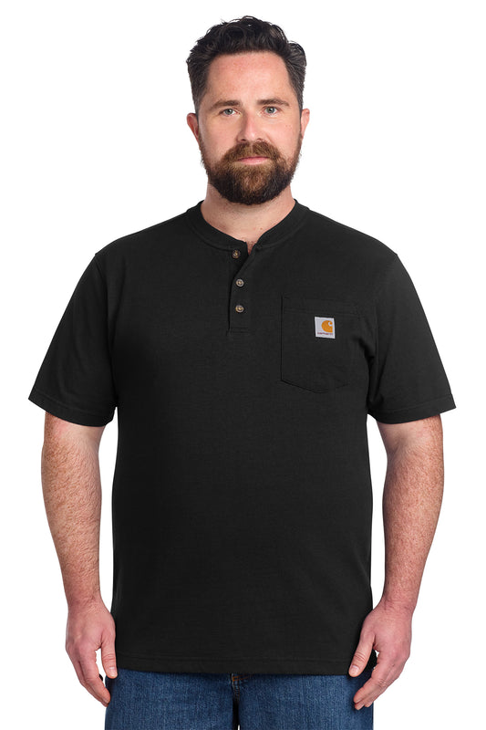 Carhartt® Short Sleeve Henley T-Shirt in Black, style CTK84