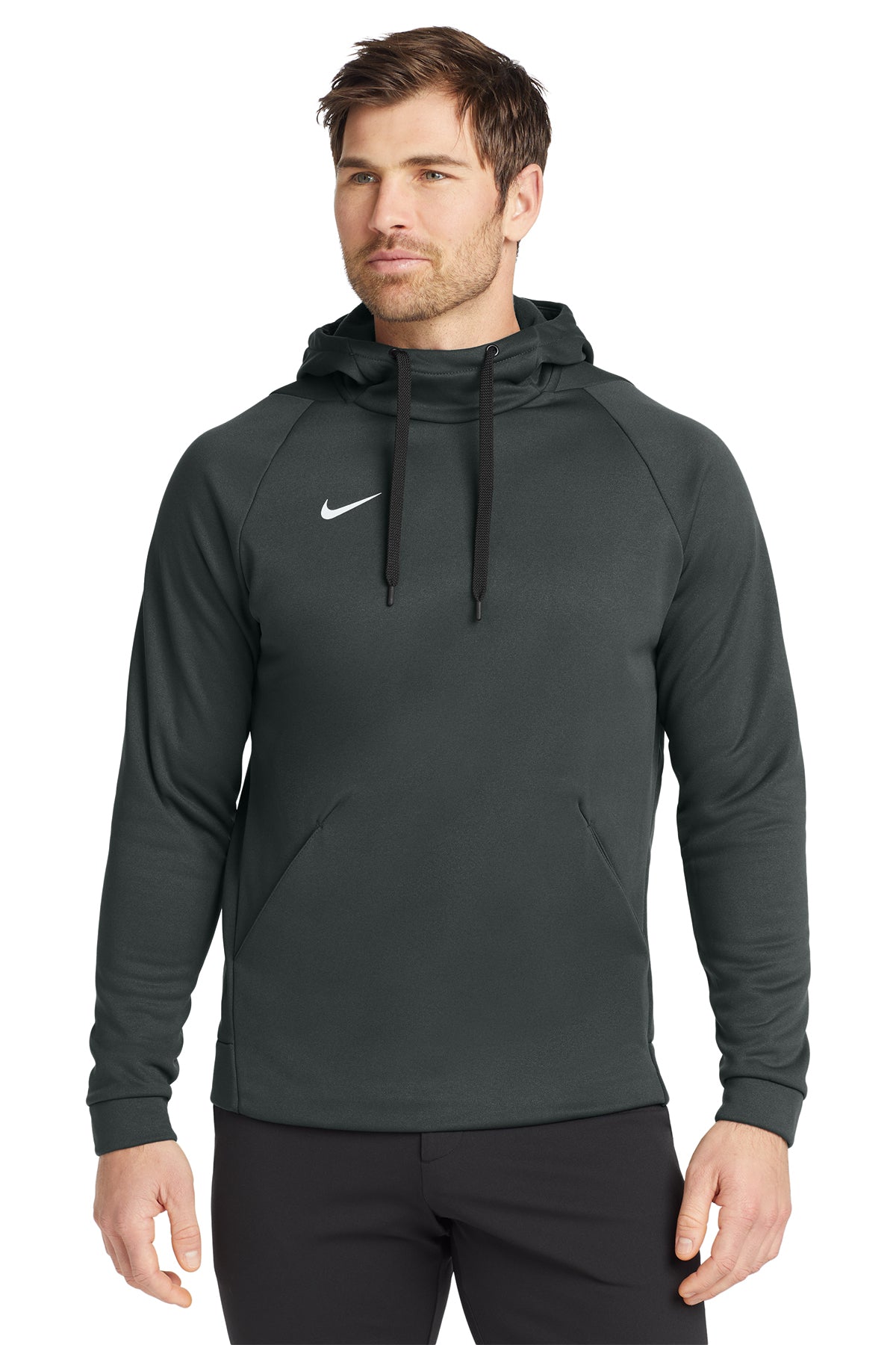 Nike Therma-FIT Pullover Fleece Hoodie in Team Anthracite, style CN9473