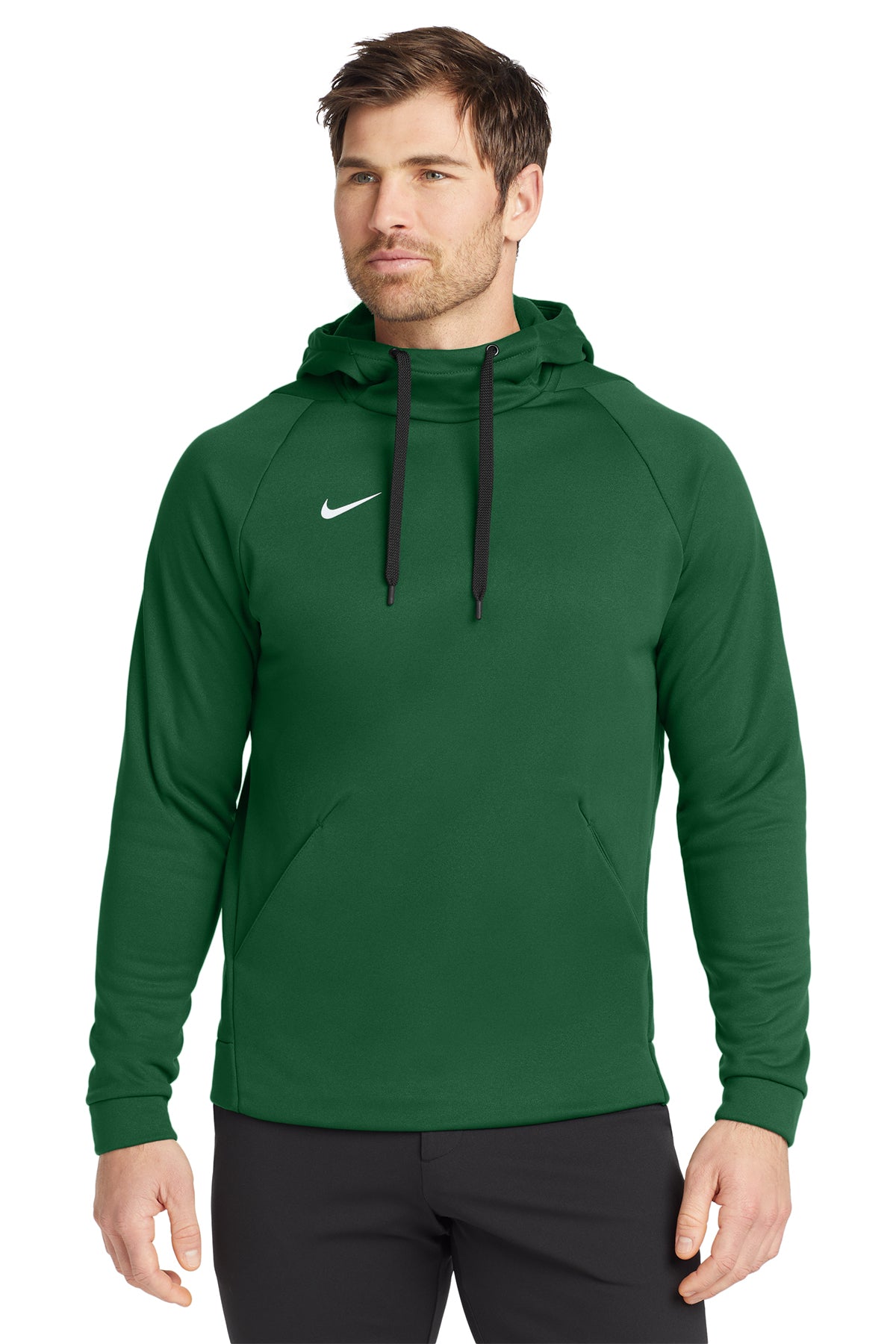 Nike Therma-FIT Pullover Fleece Hoodie in Team Dark Green, style CN9473