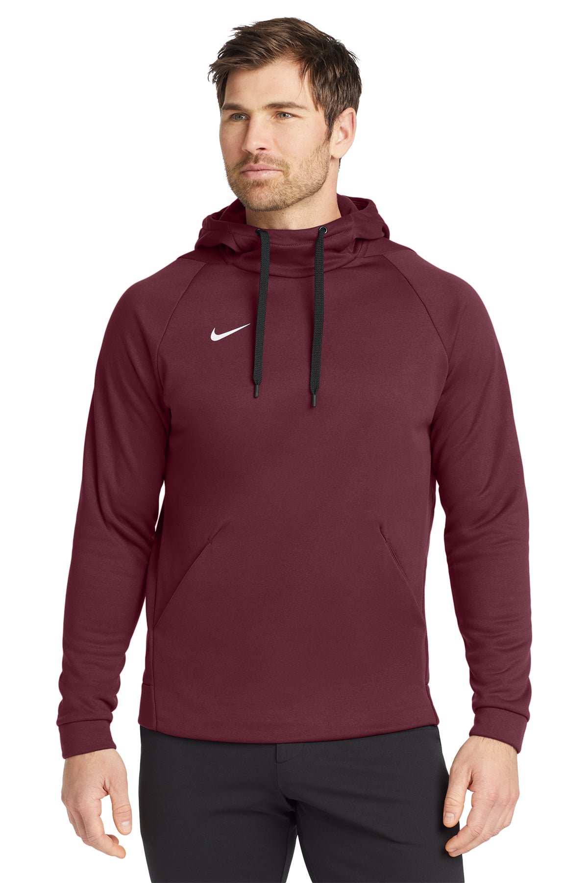 Nike Therma-FIT Pullover Fleece Hoodie in Team Dark Maroon, style CN9473