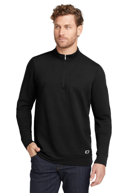OGIO Luuma 1/2-Zip Fleece in Blacktop, style OG813