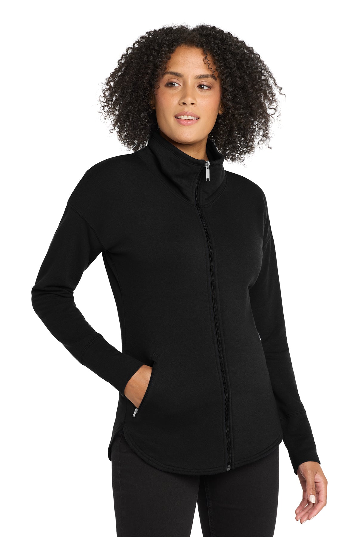 OGIO Women's Luuma Full-Zip Fleece in Blacktop, style LOG812