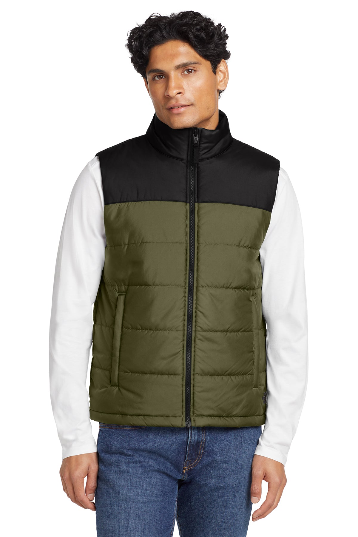 The North Face Everyday Insulated Vest in Burnt Olive Green, style NF0A529A