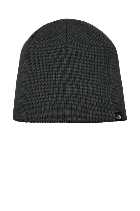The North Face Mountain Beanie in Asphalt Grey, style NF0A4VUB