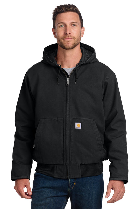 Carhartt® Tall Washed Duck Active Jac in Black, style CTT104050