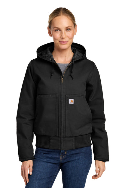 Carhartt® Women’s Washed Duck Active Jac in Black, style CT104053