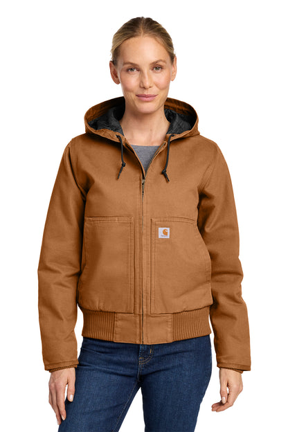 Carhartt® Women’s Washed Duck Active Jac in Carhartt Brown, style CT104053