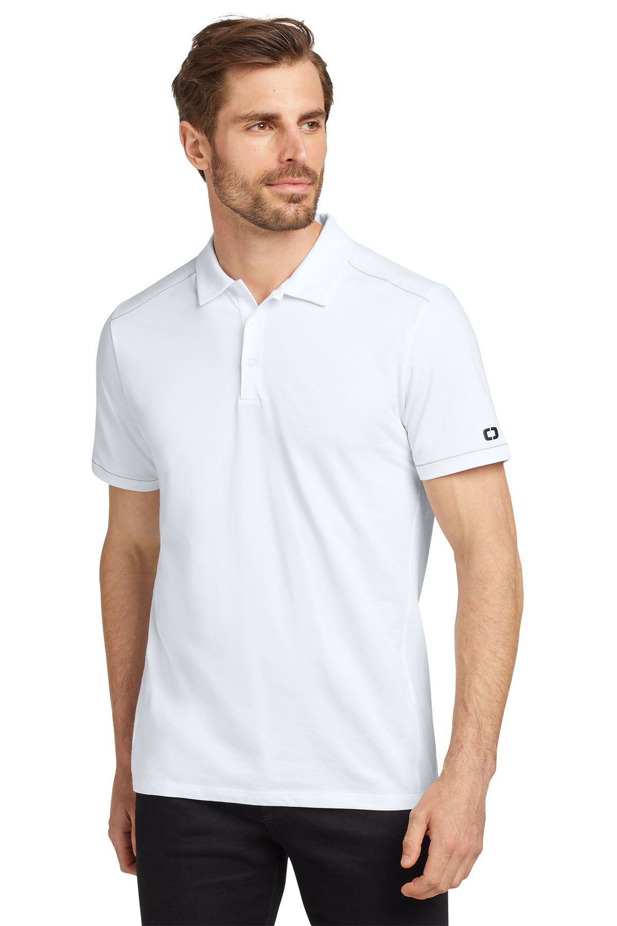 OGIO Code Stretch Polo in Bright White, style OG146