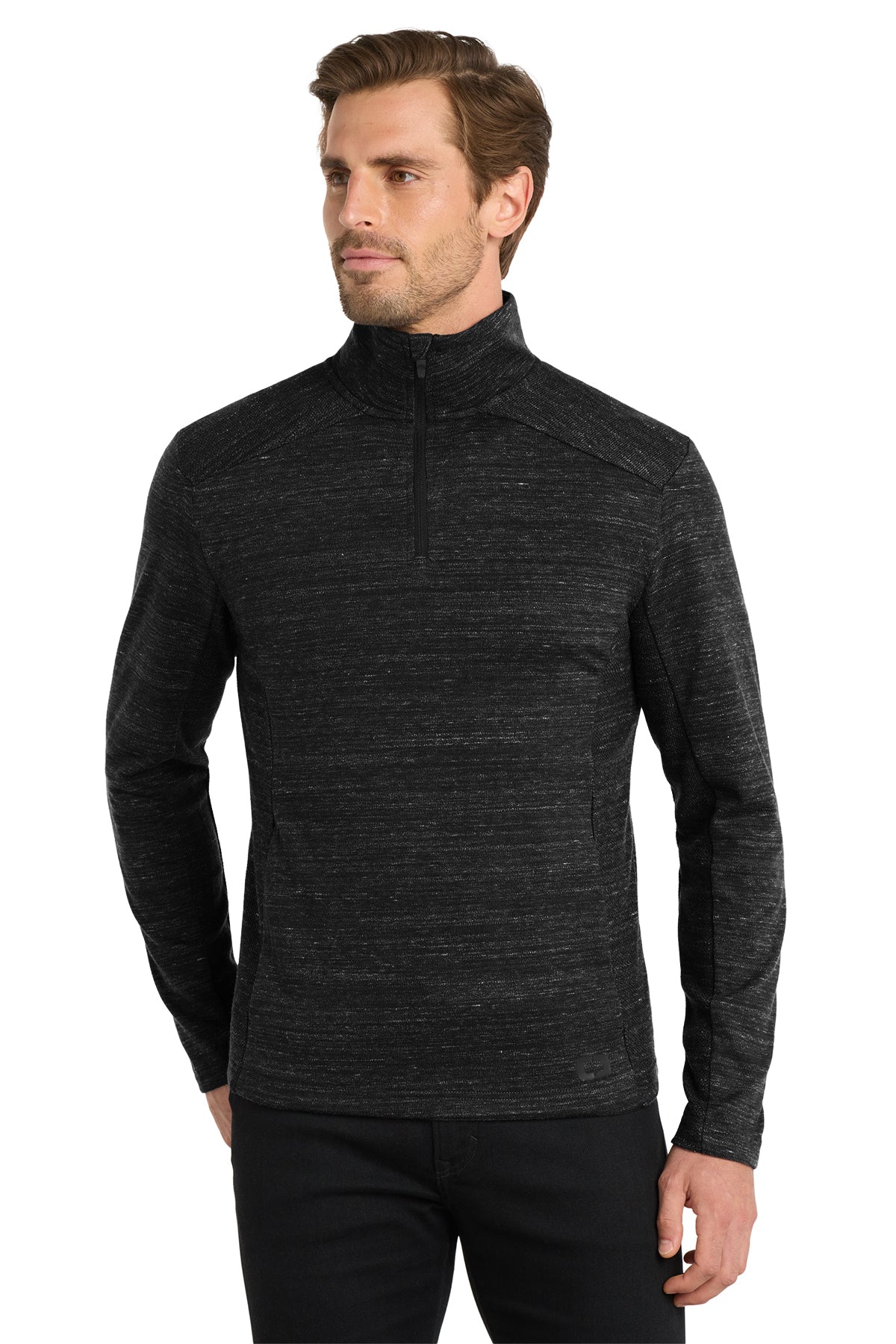 OGIO Flux 1/4-Zip in Blacktop Heather, style OG823