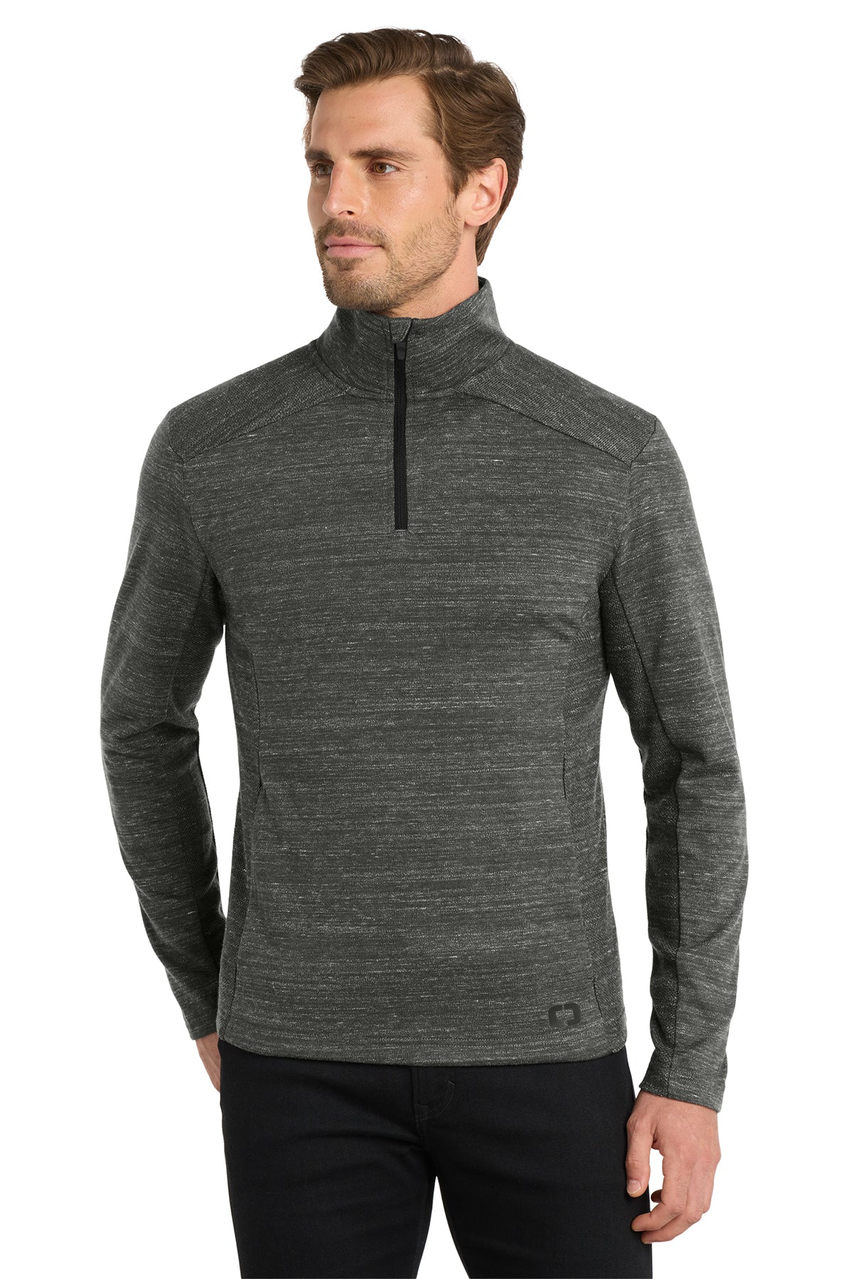 OGIO Flux 1/4-Zip in Tarmac Grey Heather, style OG823