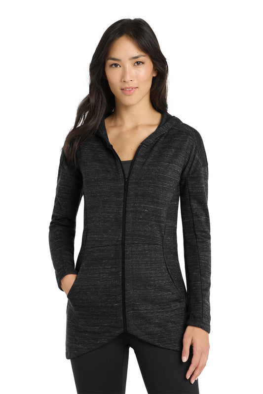 OGIO Women's Flux Full-Zip Hoodie in Blacktop Heather, style LOG823
