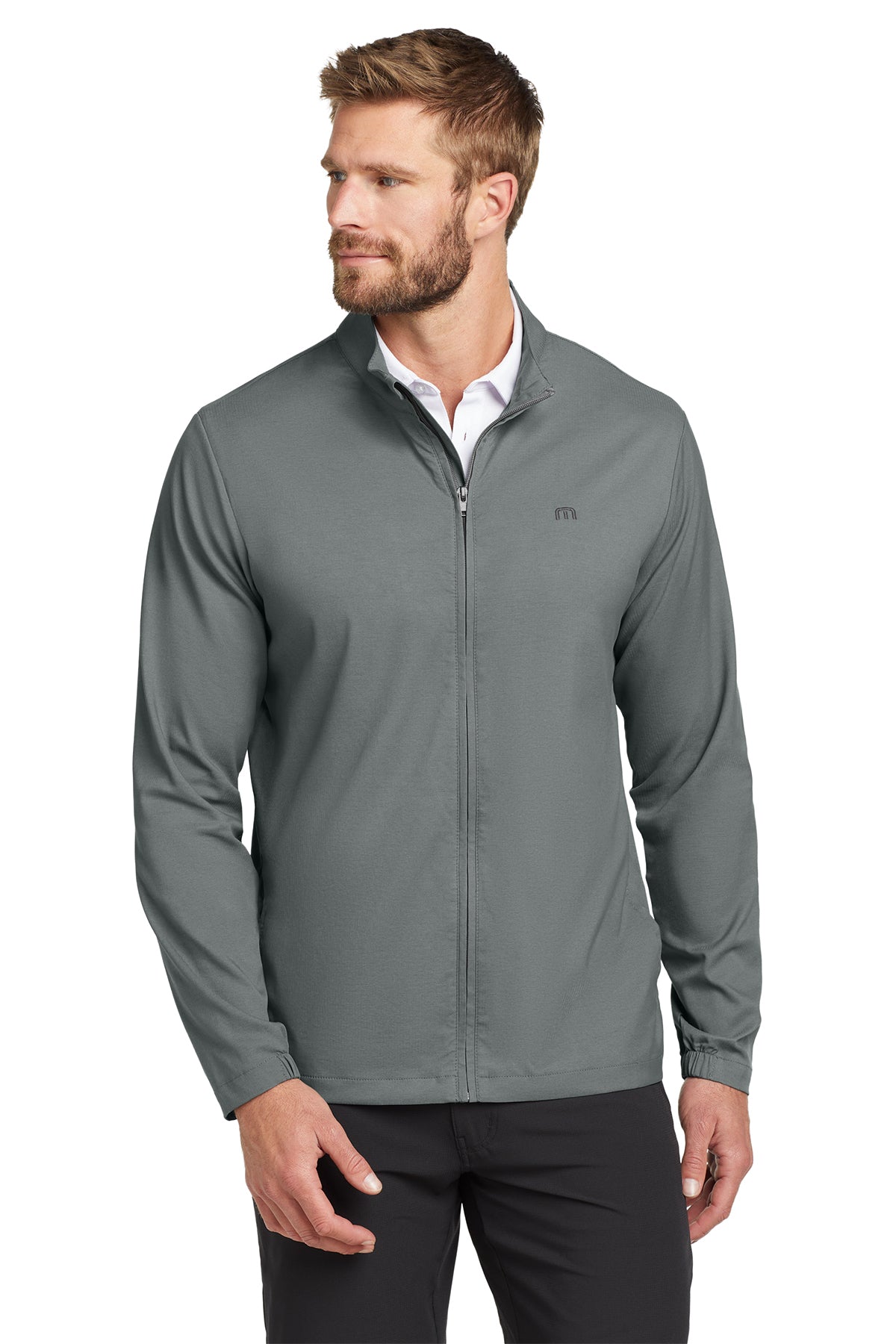 TravisMathew Surfside Full-Zip Jacket in Quiet Shade Grey Heather, style TM1MU422