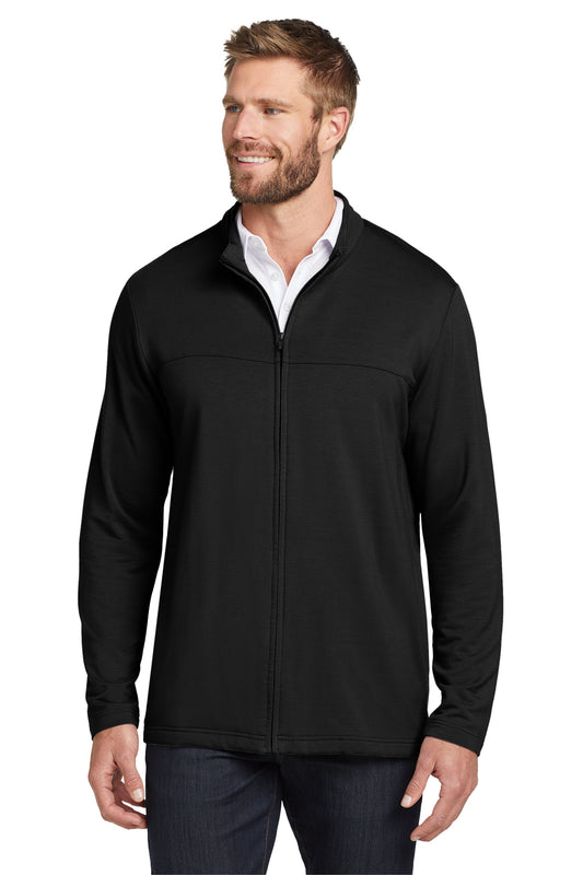 TravisMathew Newport Full-Zip Fleece in Black, style TM1MU420