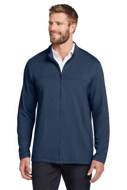 TravisMathew Newport Full-Zip Fleece in Blue Nights, style TM1MU420