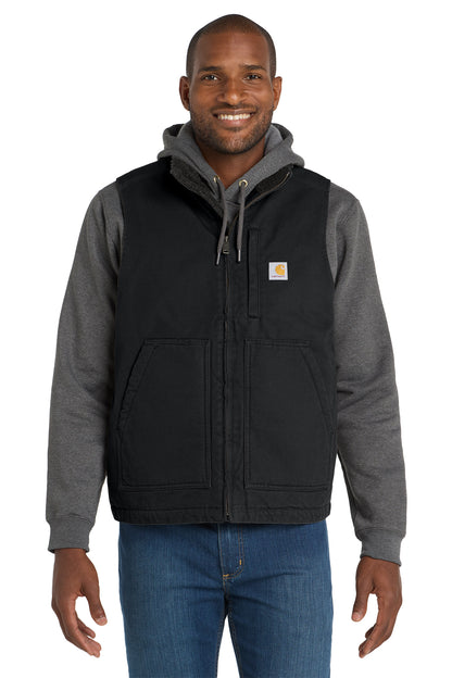 Carhartt® Sherpa-Lined Mock Neck Vest in Black, style CT104277
