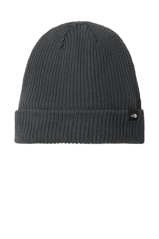 The North Face Circular Rib Beanie in Asphalt Grey, style NF0A7RGH