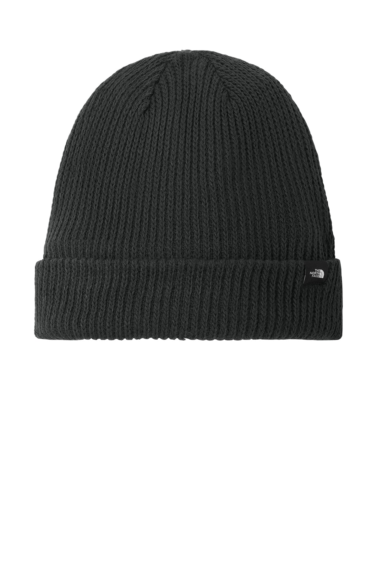 The North Face Circular Rib Beanie in TNF Black, style NF0A7RGH
