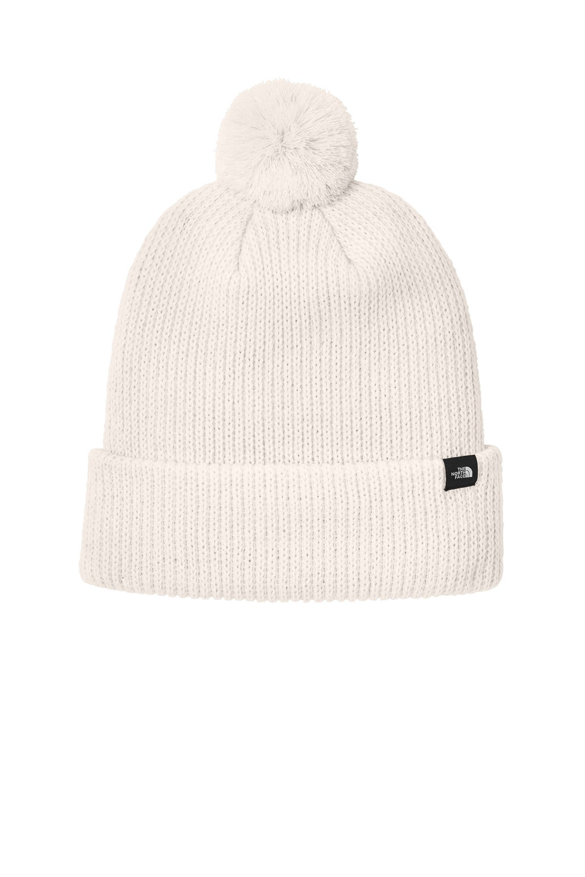 The North Face Pom Beanie in Vintage White, style NF0A7RGI