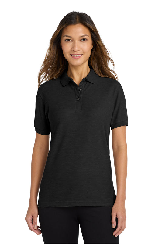 Port Authority Women's Silk Touch Polo in black
