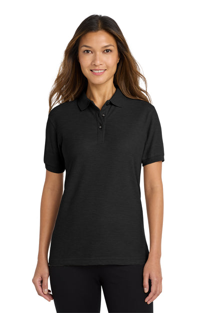Port Authority Women's Silk Touch Polo in black