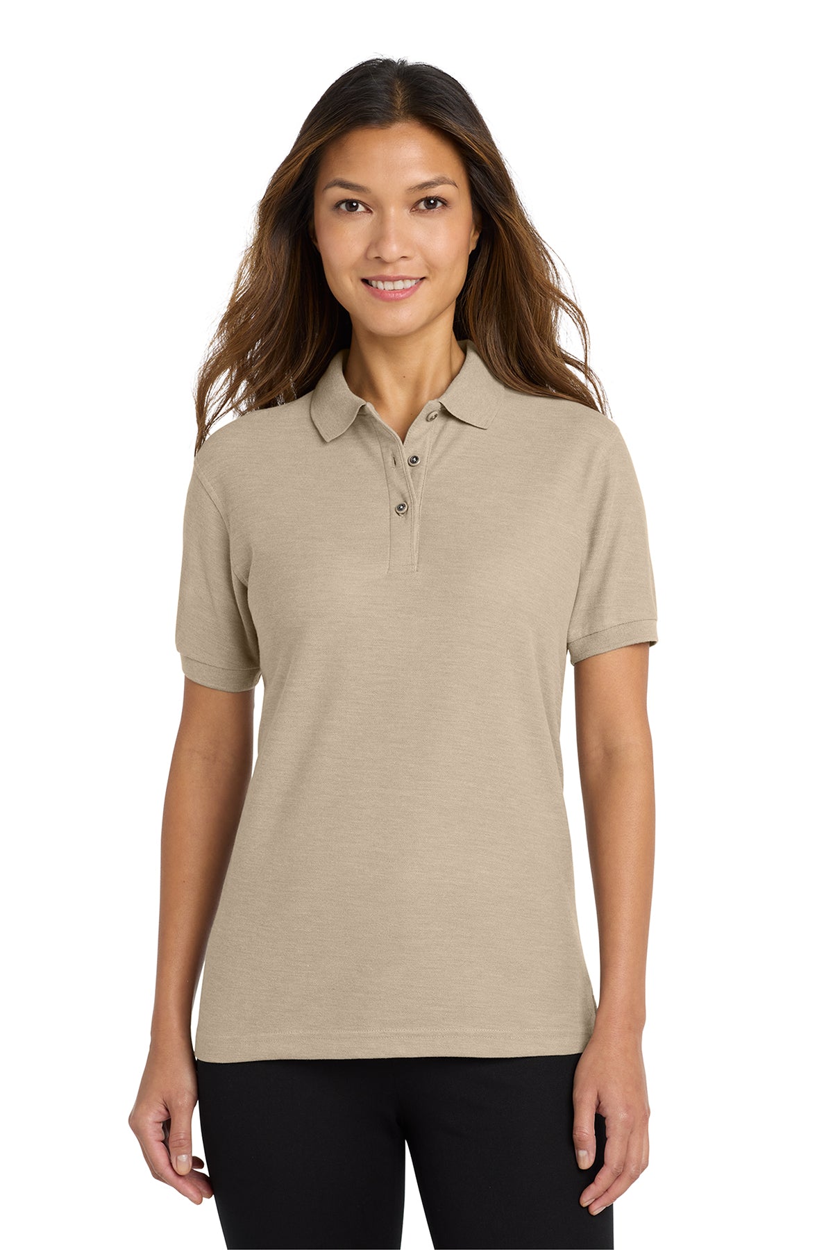 Port Authority Women's Silk Touch Polo in stone