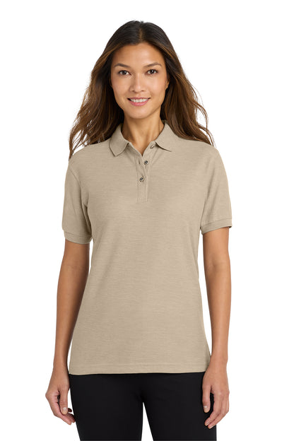 Port Authority Women's Silk Touch Polo in stone