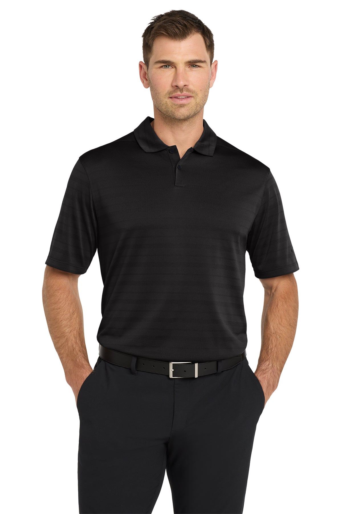 Nike Dri-FIT Vapor Jacquard Polo in Black, style NKDC2115