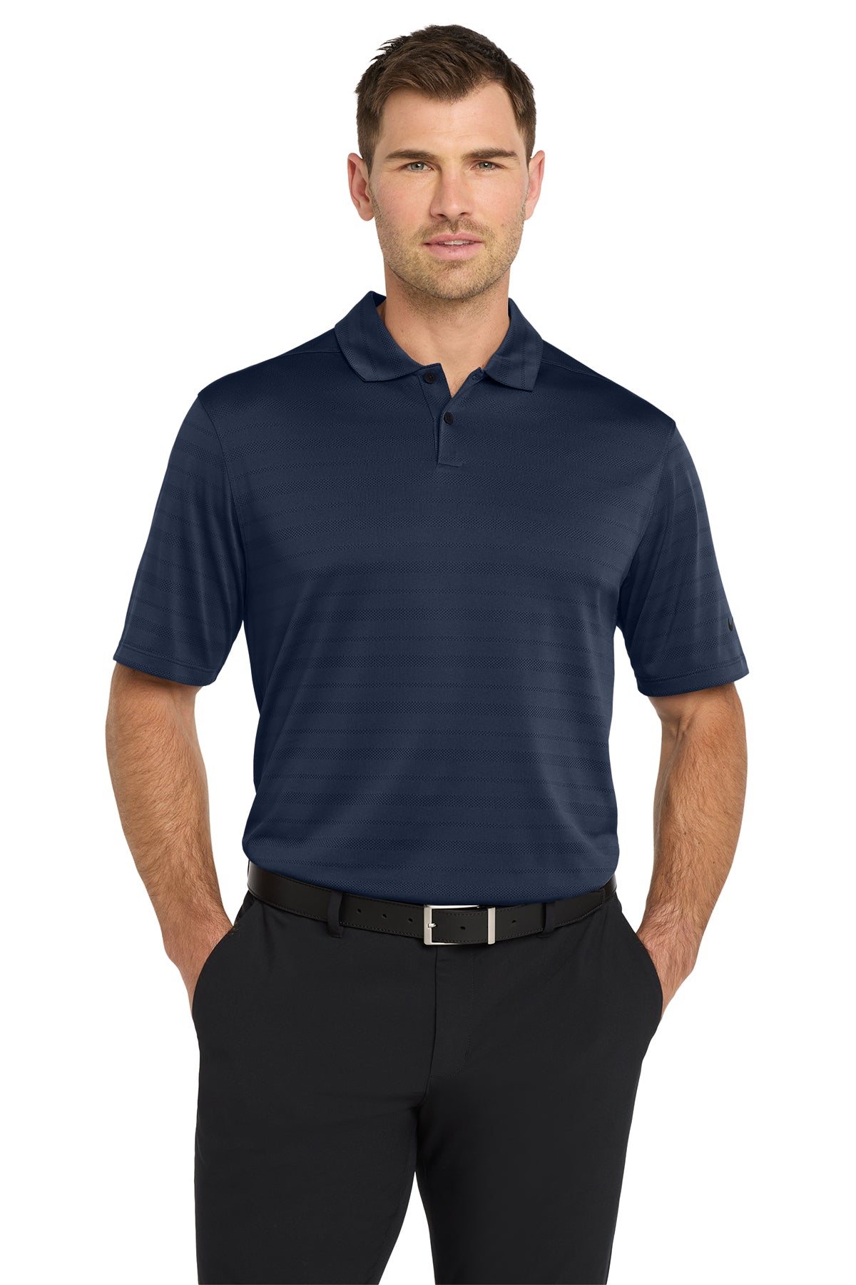 Nike Dri-FIT Vapor Jacquard Polo in Navy, style NKDC2115
