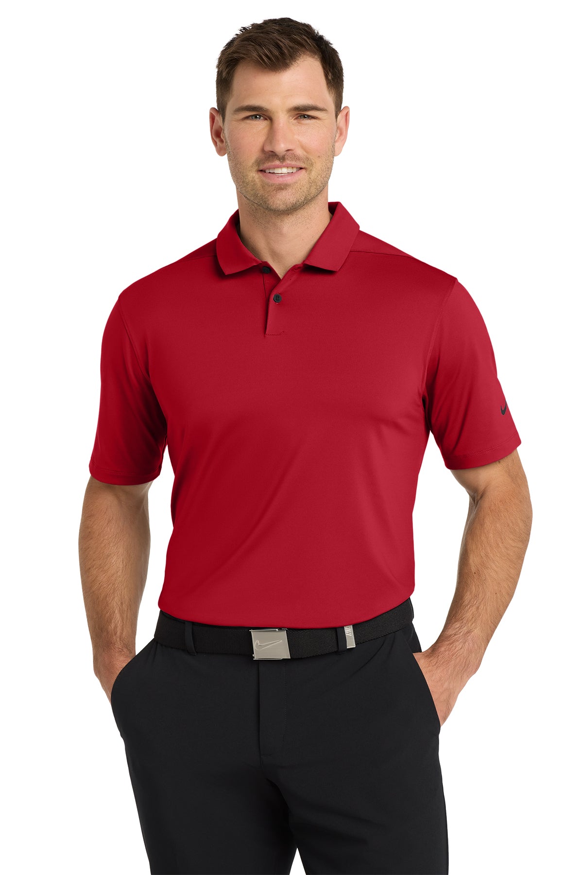 Nike Dri-FIT Vapor Polo in Gym Red, style NKDC2108
