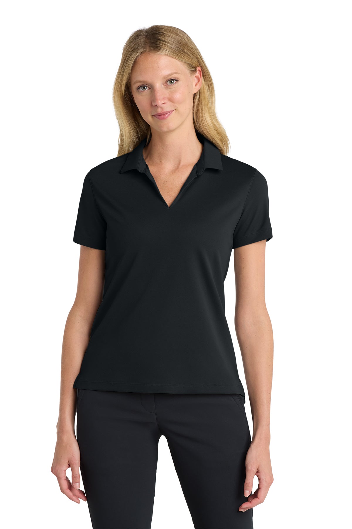 Nike Women's Dri-FIT Micro Pique 2.0 Polo in Black, style NKDC1991