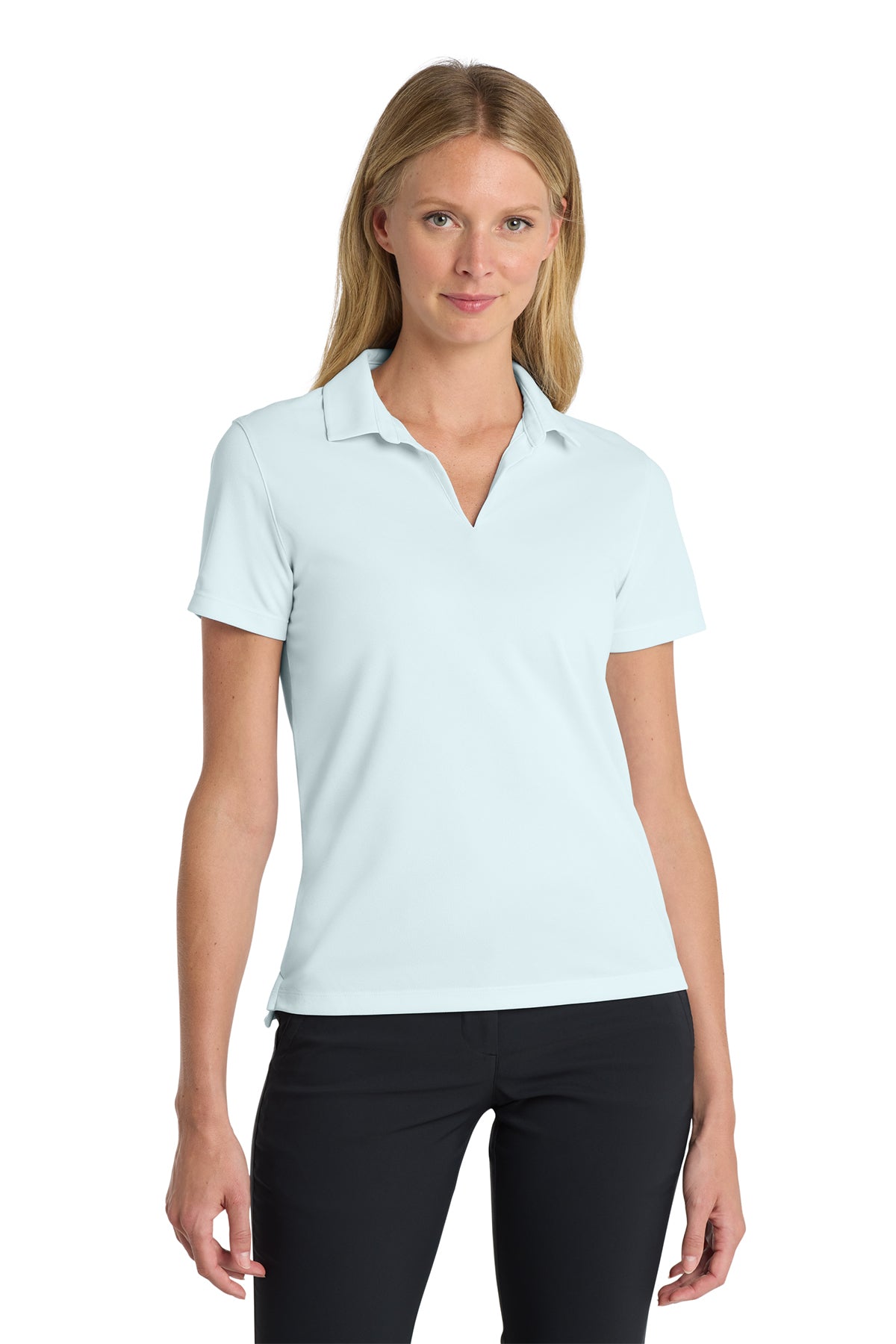 Nike Women's Dri-FIT Micro Pique 2.0 Polo in Blue Tint, style NKDC1991