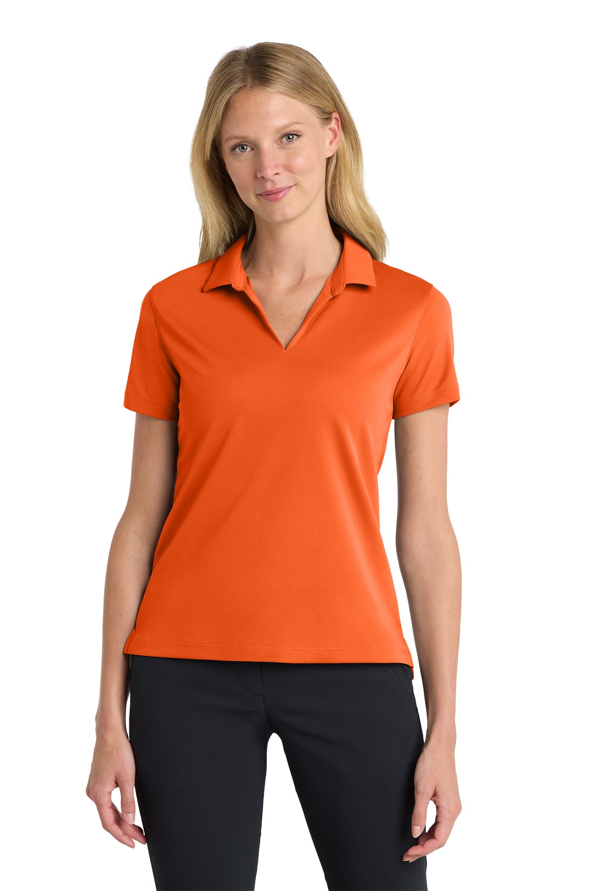 Nike Women's Dri-FIT Micro Pique 2.0 Polo in Brilliant Orange, style NKDC1991