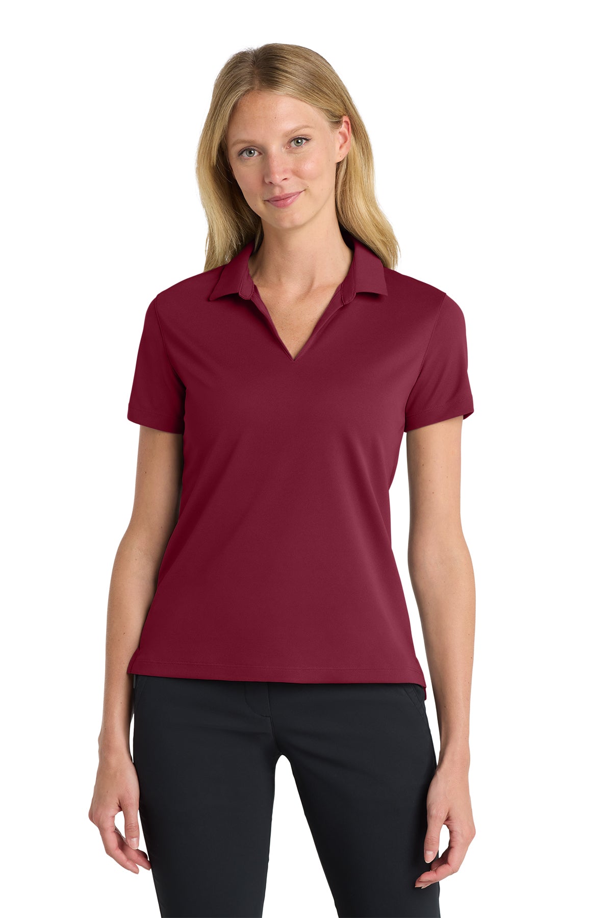 Nike Women's Dri-FIT Micro Pique 2.0 Polo in Team Red, style NKDC1991