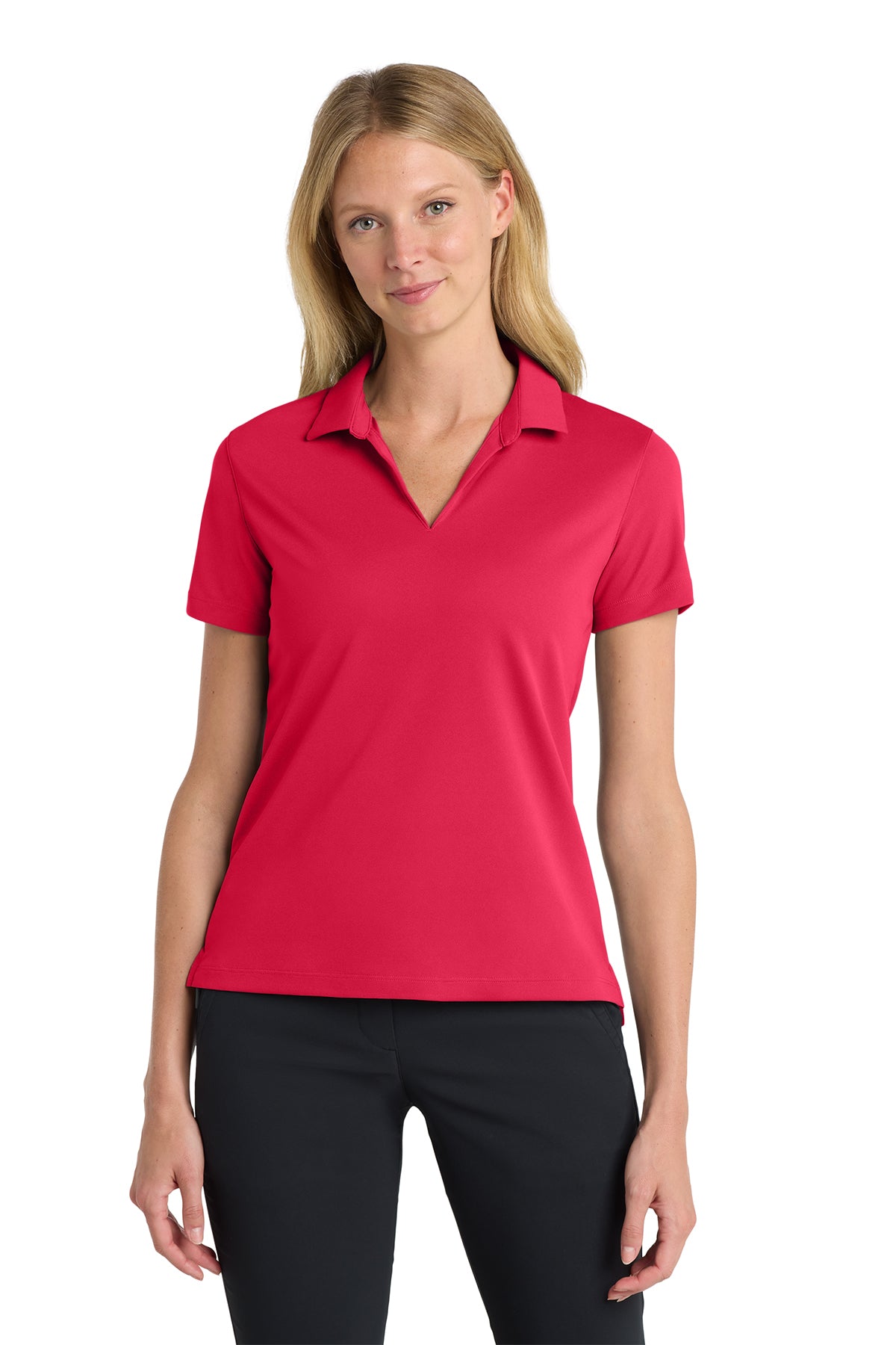 Nike Women's Dri-FIT Micro Pique 2.0 Polo in University Red, style NKDC1991