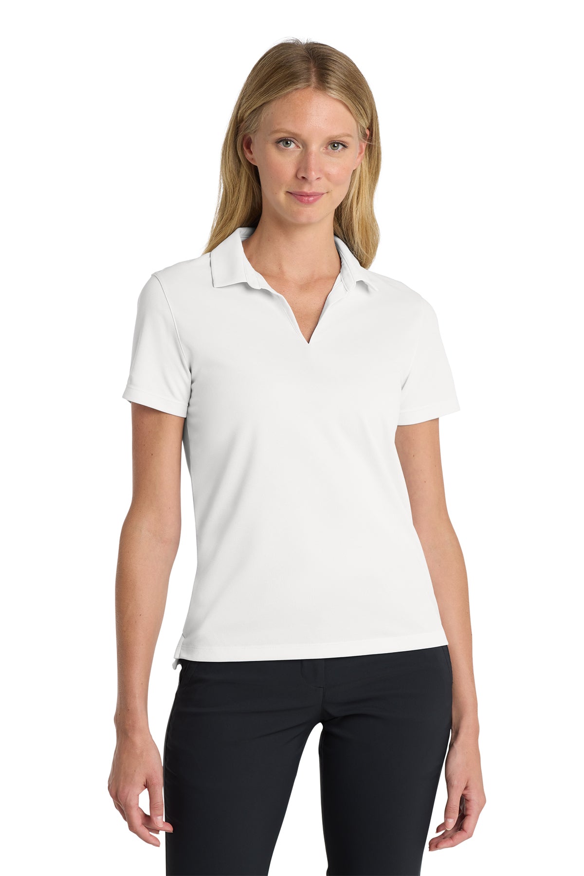 Nike Women's Dri-FIT Micro Pique 2.0 Polo in White, style NKDC1991