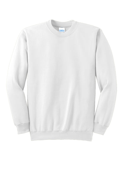 Port & Company Essential Fleece Crewneck Sweatshirt PC90 in White