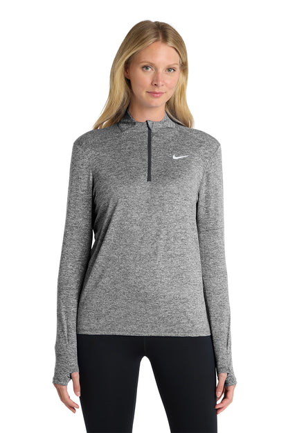 Nike Women's Dri-FIT Element 1/2-Zip Top in Black Heather, style NKDH4951