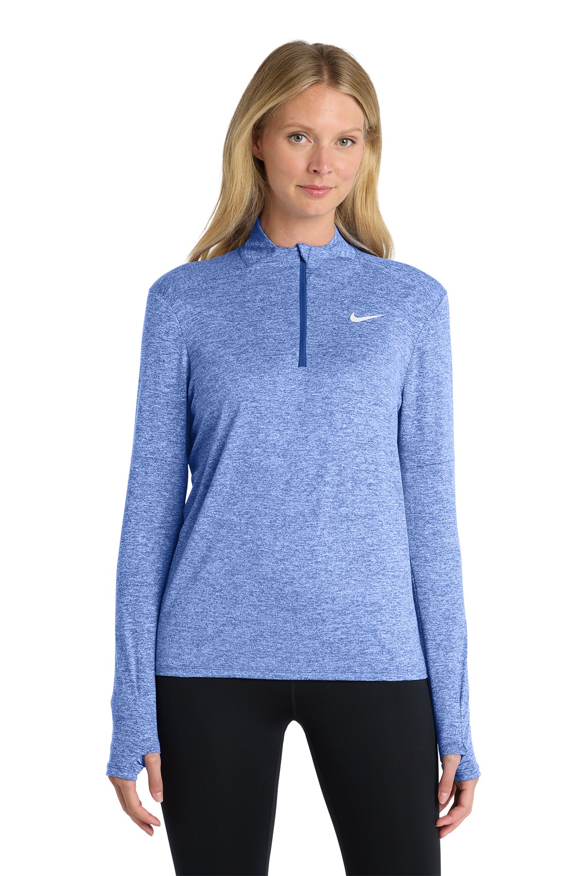 Nike Women's Dri-FIT Element 1/2-Zip Top in Royal Heather, style NKDH4951
