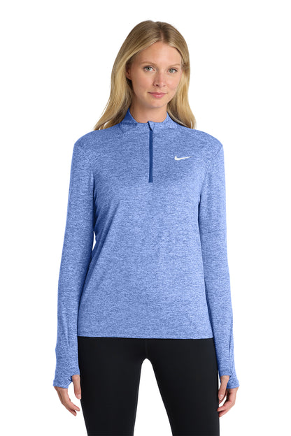Nike Women's Dri-FIT Element 1/2-Zip Top in Royal Heather, style NKDH4951
