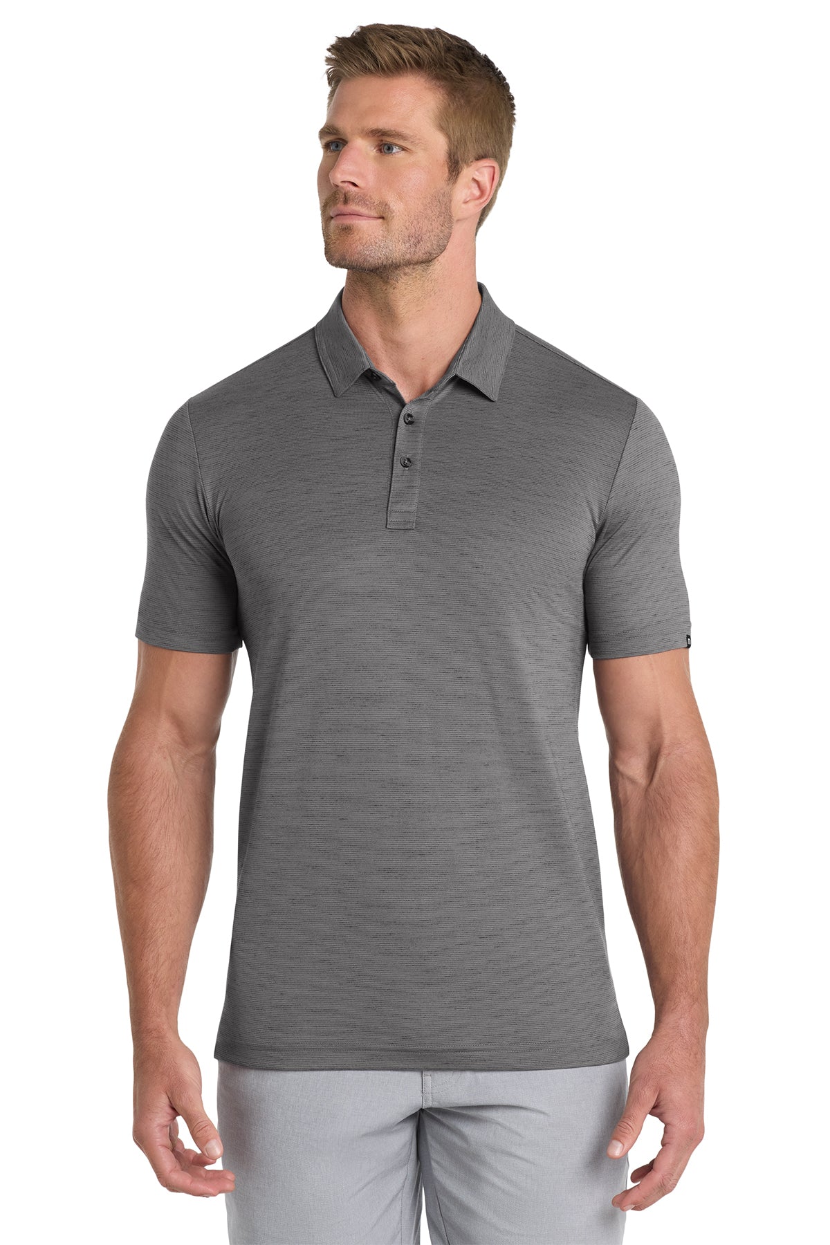 TravisMathew Auckland Slub Polo in Dark Grey, style TM1MW451