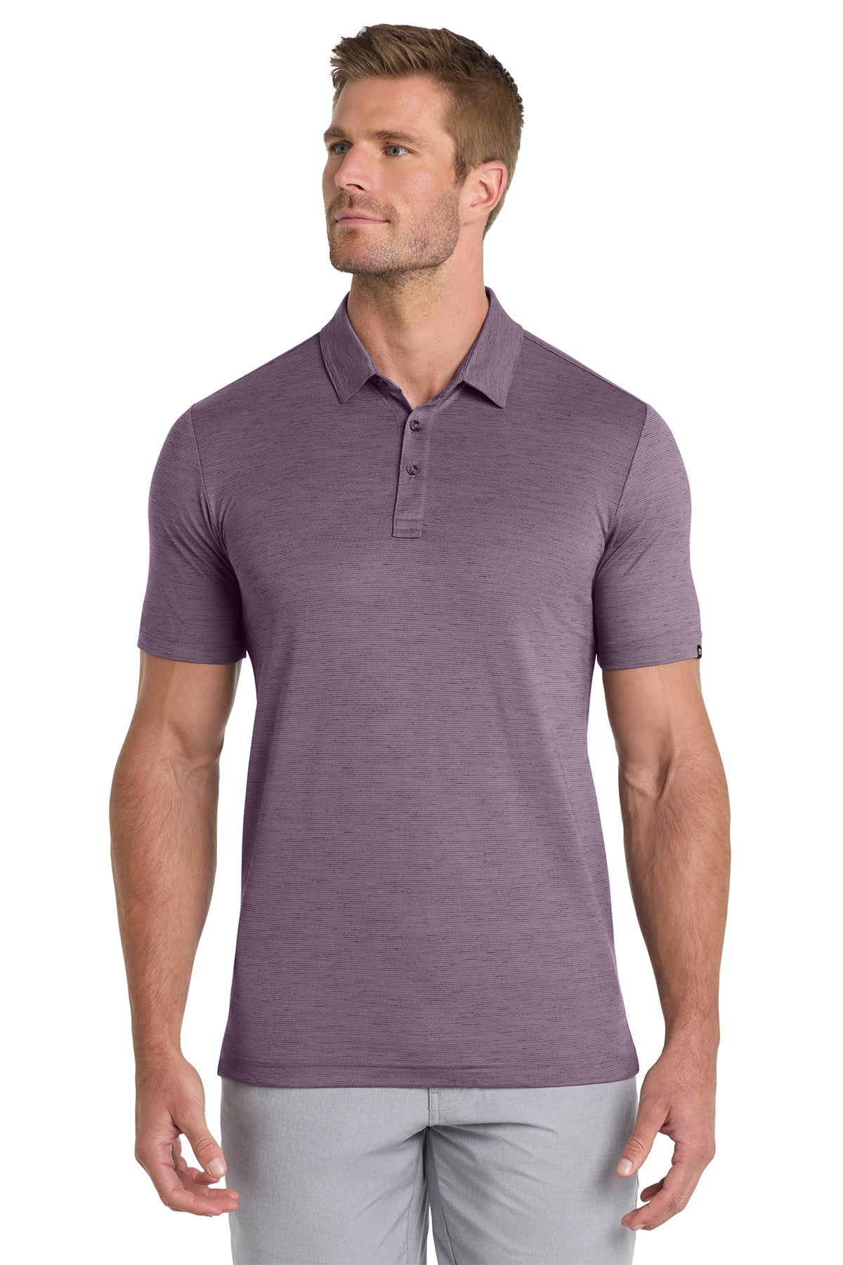 TravisMathew Auckland Slub Polo in Purple Sage, style TM1MW451