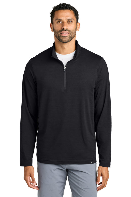 TravisMathew Crestview 1/4-Zip in Black, style TM1MW452
