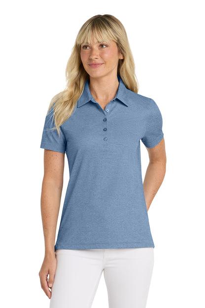 TravisMathew Women's Oceanside Heather Polo in Classic Blue Heather, style TM1WW002