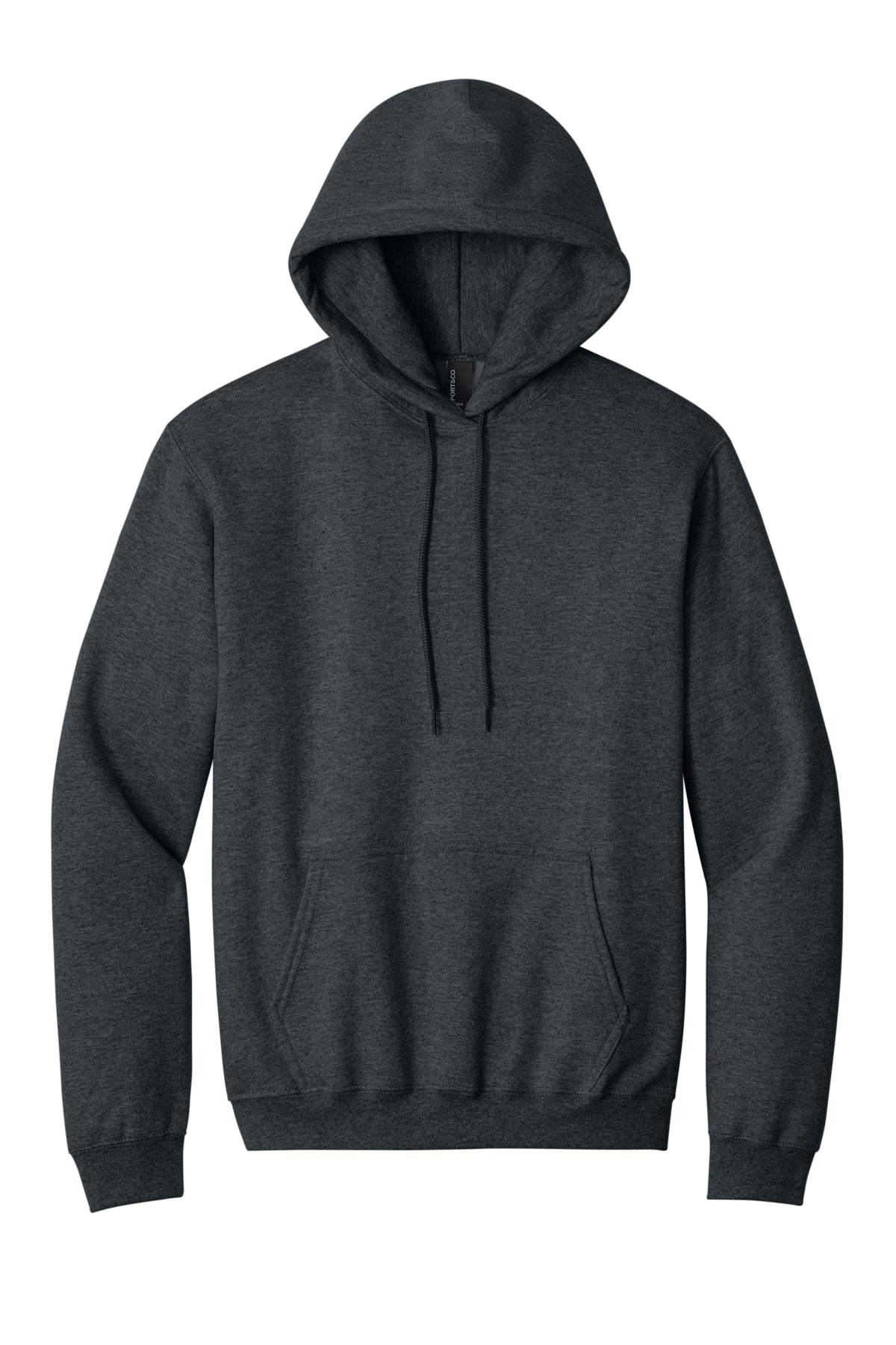 Port & Company Essential Fleece Pullover Hooded Sweatshirt PC90H in Dark Heather Grey