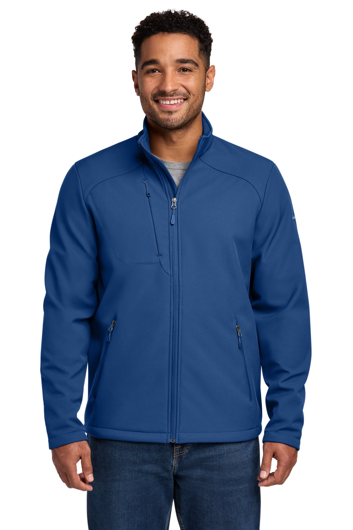 Eddie Bauer Stretch Soft Shell Jacket in Cobalt Blue, style EB544