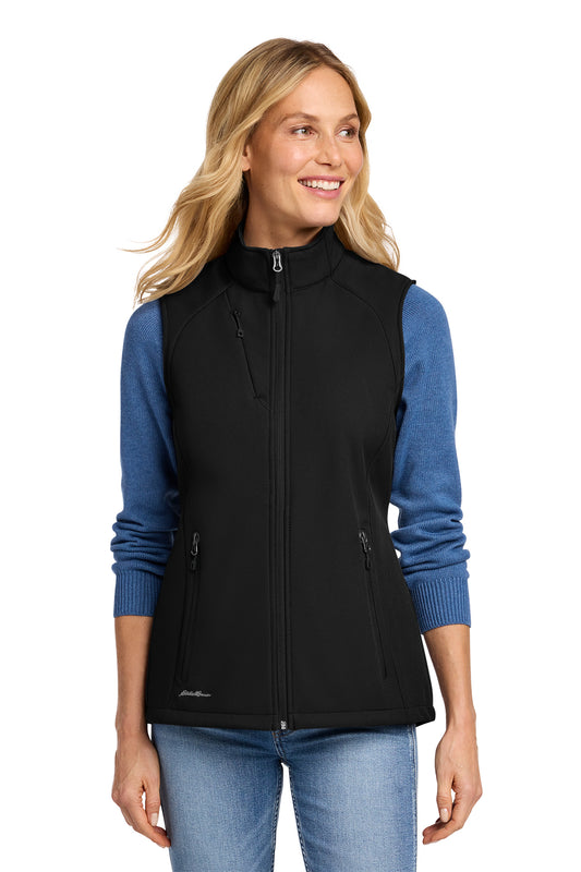 Eddie Bauer Women's Stretch Soft Shell Vest in Deep Black, style EB547