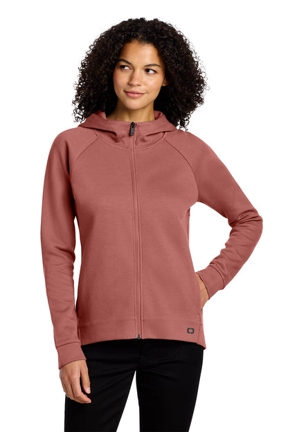 OGIO Women's Bolt Full-Zip Hoodie in Deep Rose, style LOG850
