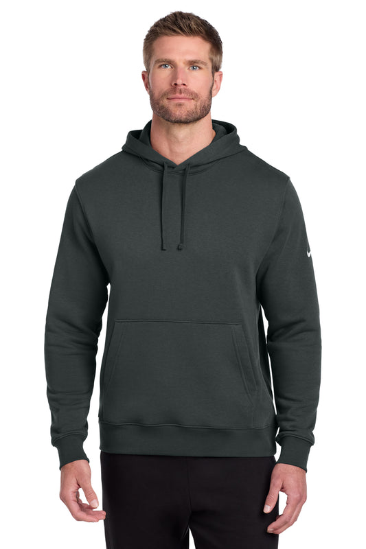 Nike Club Fleece Sleeve Swoosh Pullover Hoodie in Anthracite, style NKDR1499