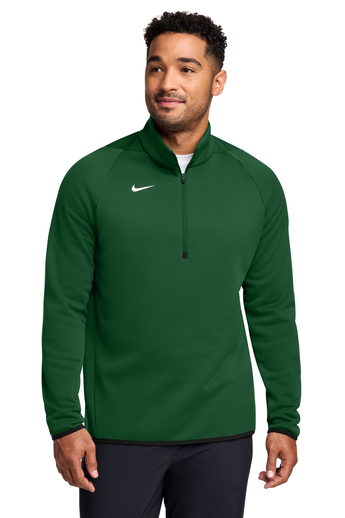 Nike Therma-FIT 1/4-Zip Fleece in Team Dark Green, style CN9492