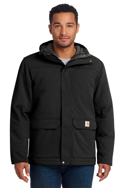 Carhartt® Super Dux Insulated Hooded Coat in Black, style CT105533